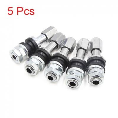5 Stück Silberfarben 44mm Länge Tubeless Rad Reifen Ventil Schaft für Fahrzeug Auto