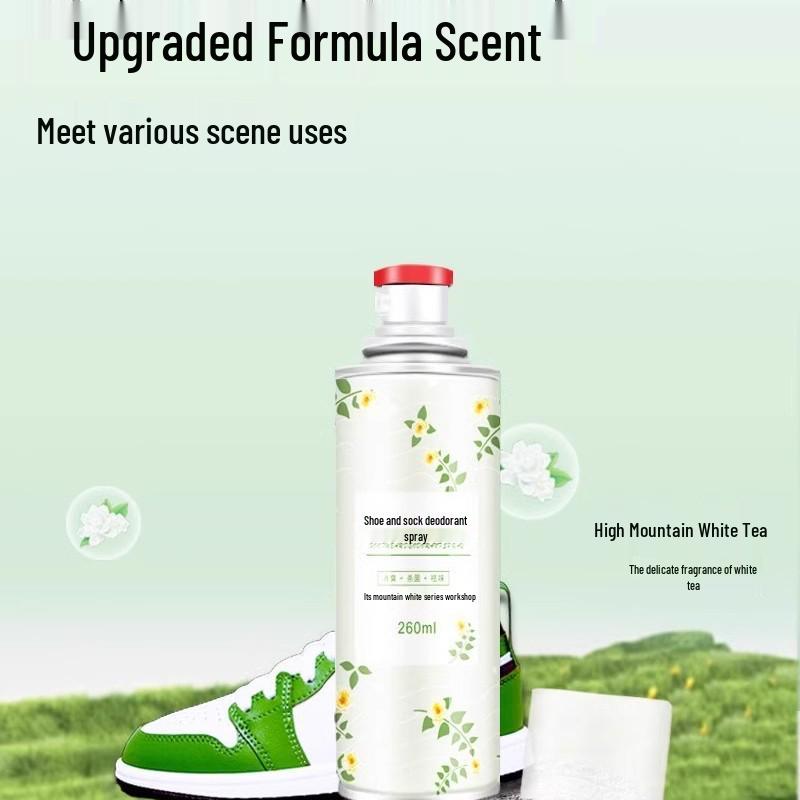 Shoe Deodorizer Spray: Odor Eliminator for Sneakers, Socks, Sports Shoes, and Shoe Cabinets with Antibacterial Disinfection