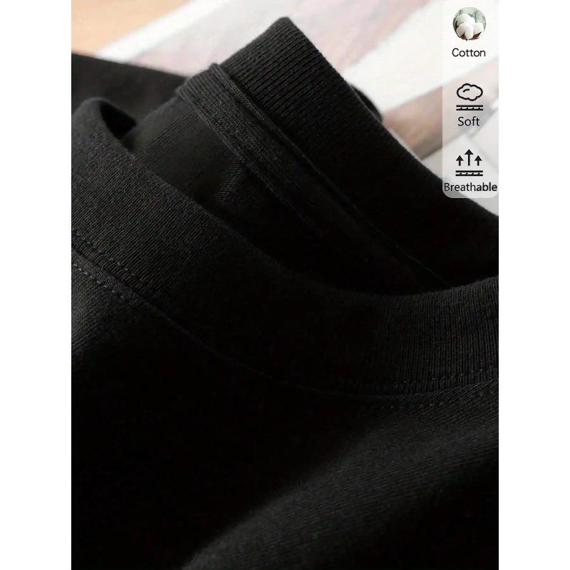 Europees Maat Dames T-shirt met Schermtaboes, Eenvoudig Slag Letterpatroon Print, Casual Ronde Hals Standaard Pasvorm T-shirt Stof