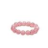 New Classic Natural Pink Crystal Bracelet, High-Quality Hibiscus Stone, Sweet Girl's Peach Blossom Pink Crystal Bead Bracelet