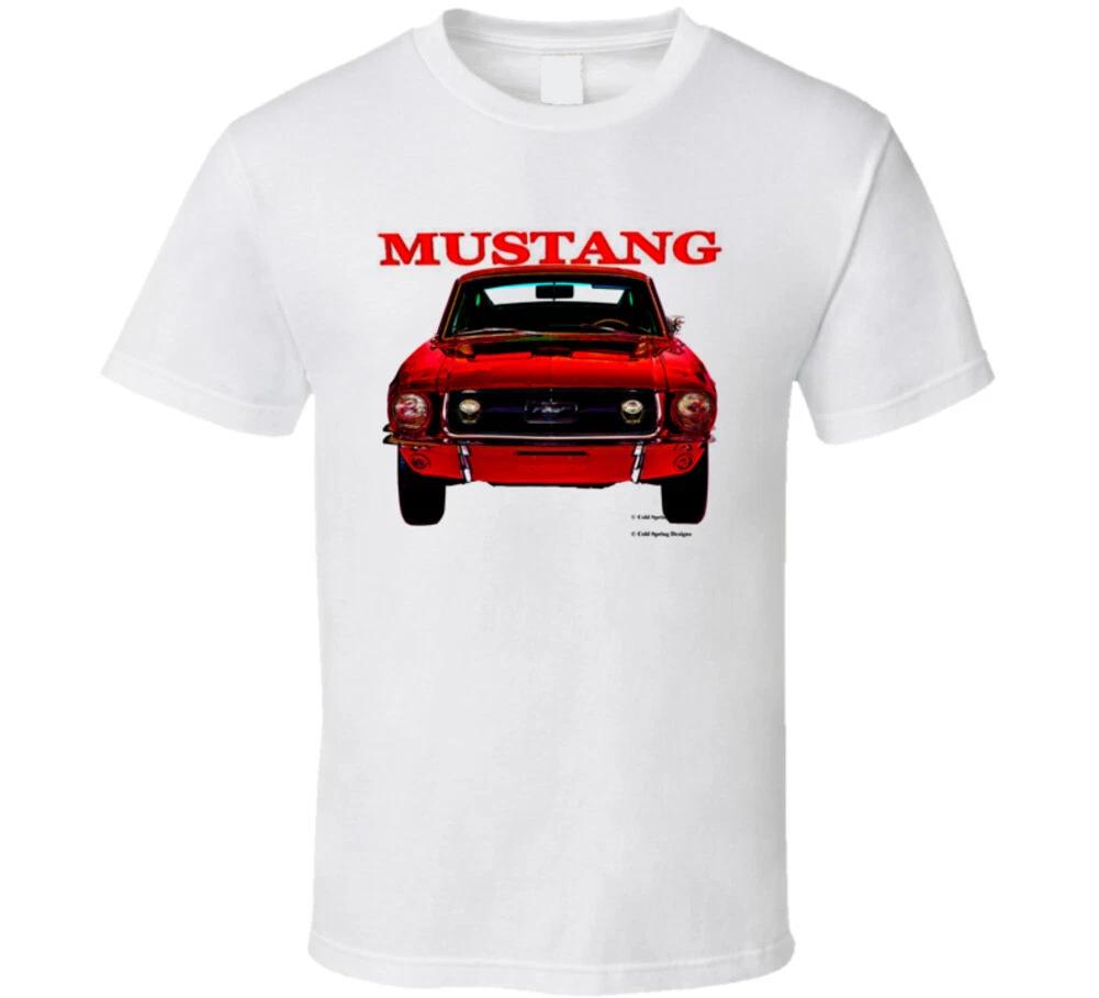 67 Gt Fastback 2 Sided Front & Rear Muscle Stang Red Ponycar Gift T Shirt 2XL