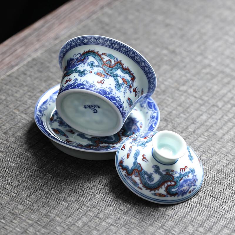 MULTIPOTENT Dragon Year Hand-painted Porcelain Gaiwan Gift Set