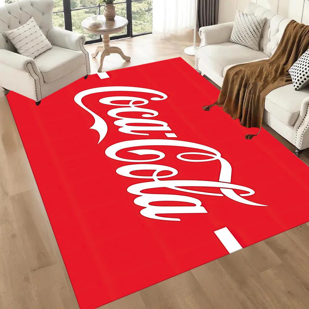 Coca-cola Classic Bottle Cap Square Rugs Are a Great Choice for Living Rooms, Bedrooms, Home Décor, and As Gifts.