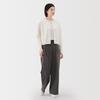 MUJI Women's Washable Knit Crew Neck Cardigan, Off-White, Size S (BA1Q4A5S)