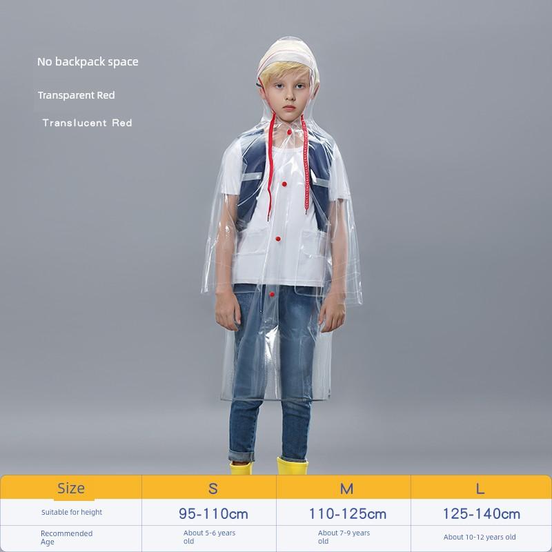Children's Raincoat for Boys and Girls, Special for Primary School Students, 2025 New Model, Rainproof with Backpack Space, Boys' Rain Poncho
