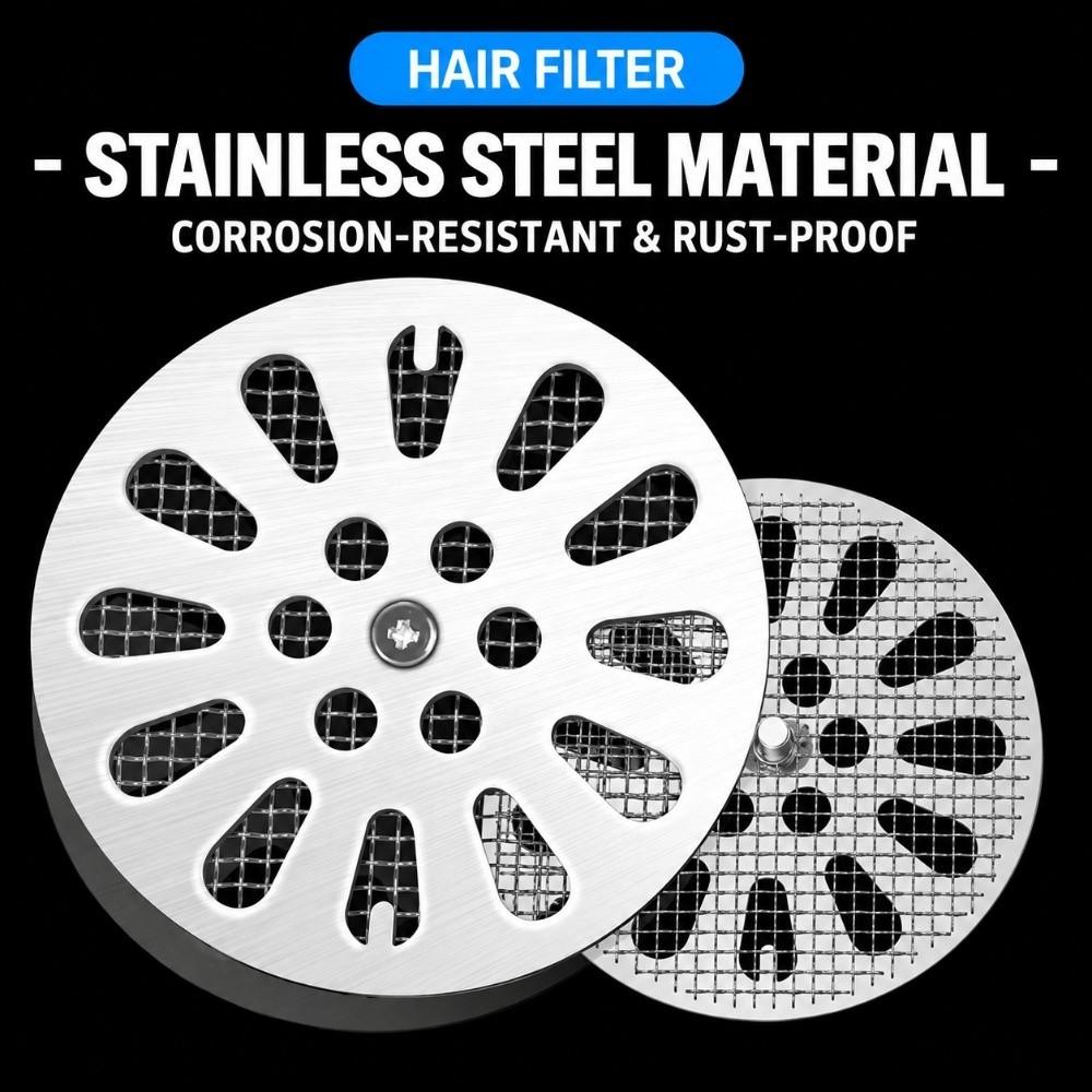 Round Drain Cover Stainless Steel Drain Filter Durable Floor Drain Lid  Floor Drain Replacement
