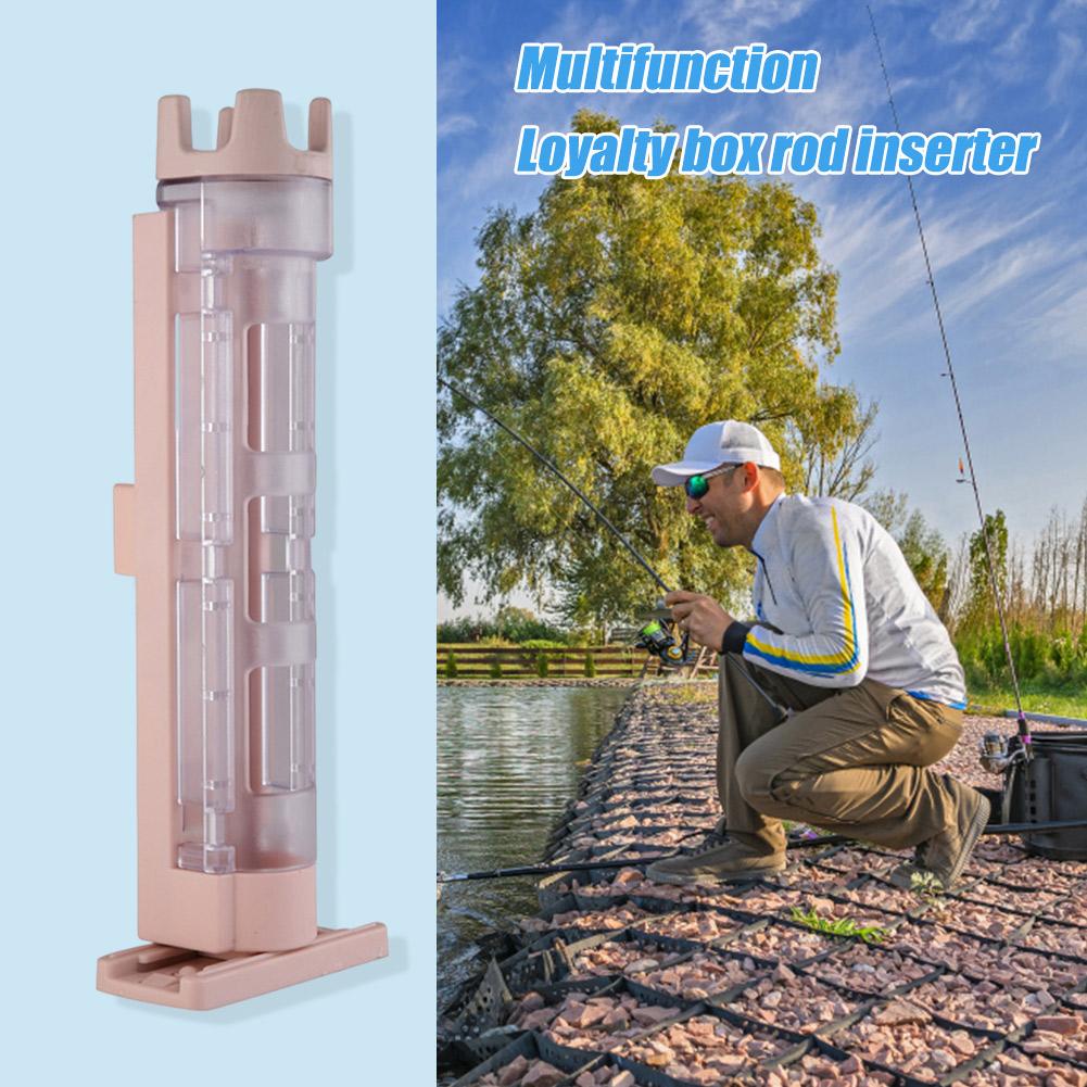 Plastic Fishing Box Barrel Holder Detachable Fishing Pole Tube Stand Adjustable Portable Durable Snap Design for Angler Supplies