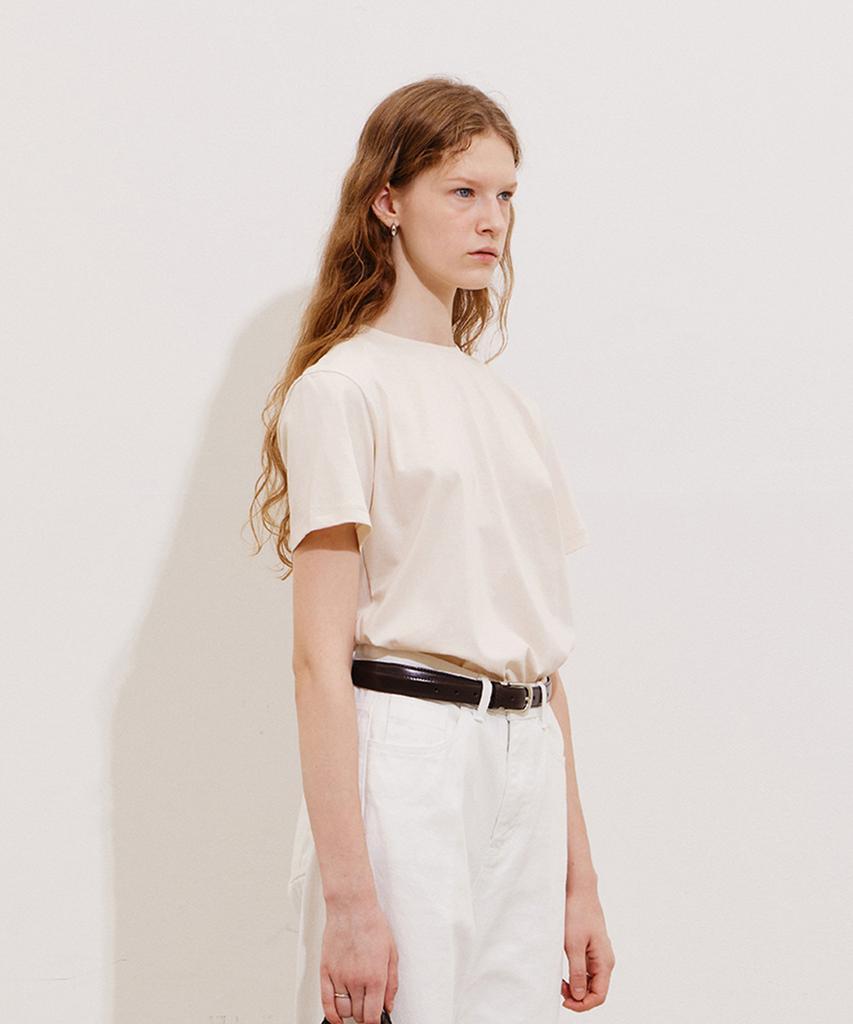 NOTIA Silket Half T-Shirts - Beige