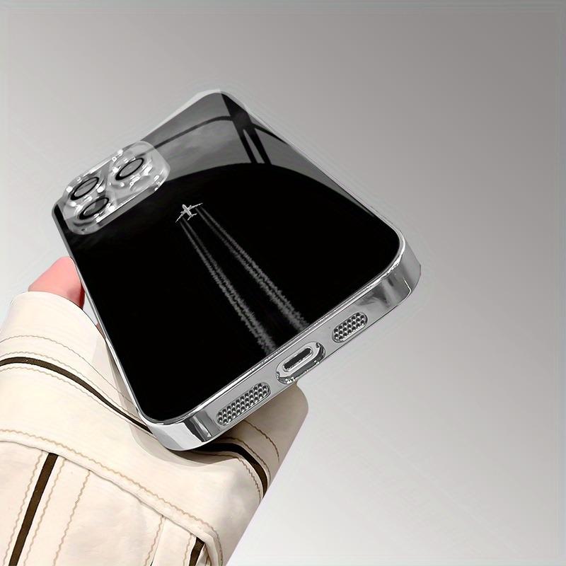 Creative Grey Map Plane Flight Print Pattern Electroplate Phone Case For Samsung Galaxy S25 S24 S23 Ultra Plus FE Glass Cover