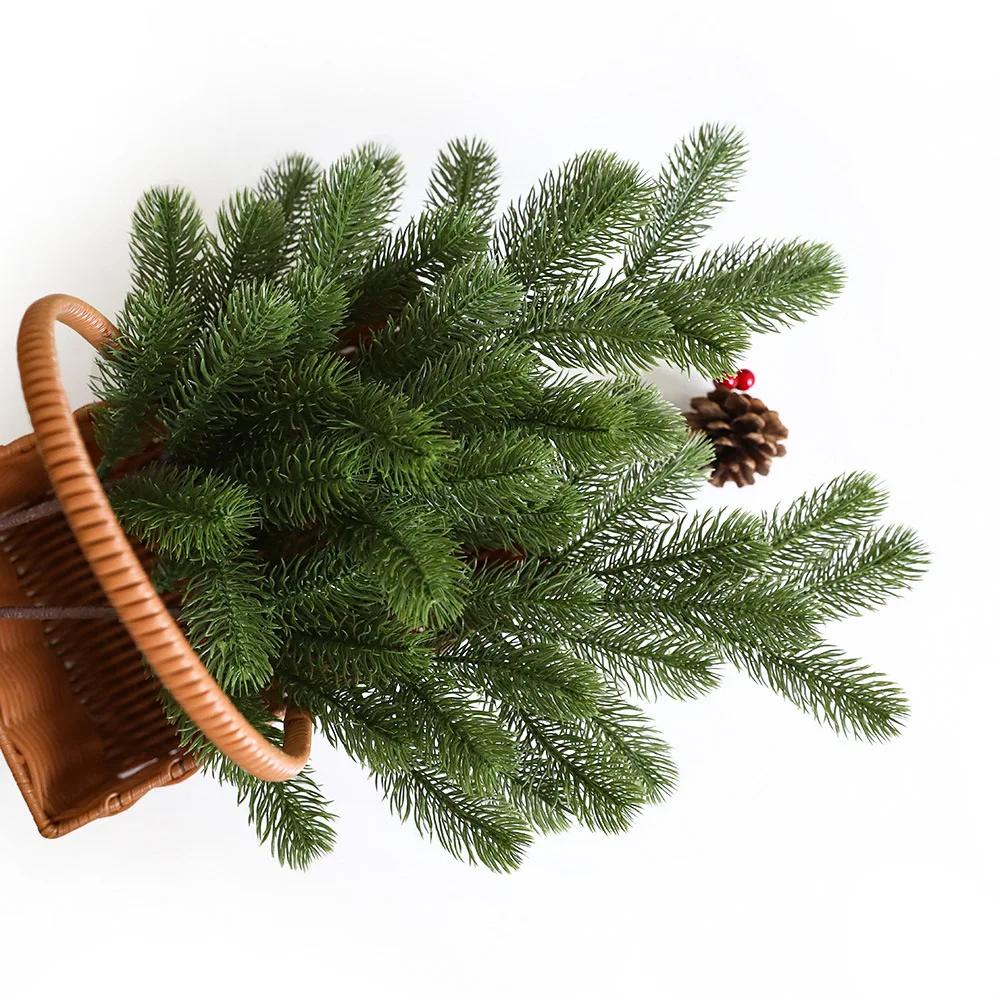 Künstliche Kiefernnadelzweige Weihnachten Künstliche Verschneite Kiefernzweige Winterliche Sprays Grünzweige Stiele für Weihnachtsbaum Girlanden Dekoration