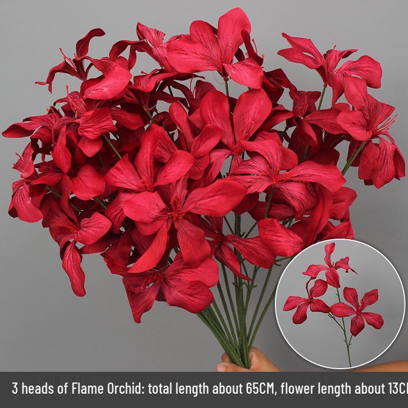 Wine Red Artificial Floral Bouquet - Chinese Wedding & Engagement Ceiling Decoration