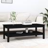 Day and Night - Day and Night Solid Black Pine Wood Coffee Table 110x50x40 Cm