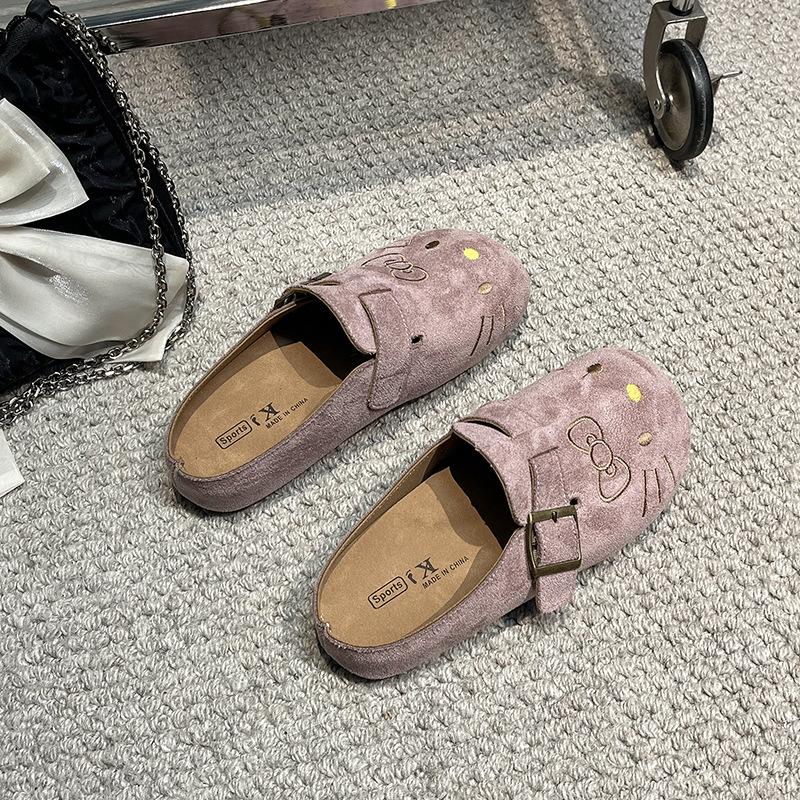 

Симпатичные туфли Birkenstock женские 2025 новые весенние туфли на платформе с сумкой на голове ленивые полутапочки в одиночных туфлях Birkenstock пробковые туфли 35