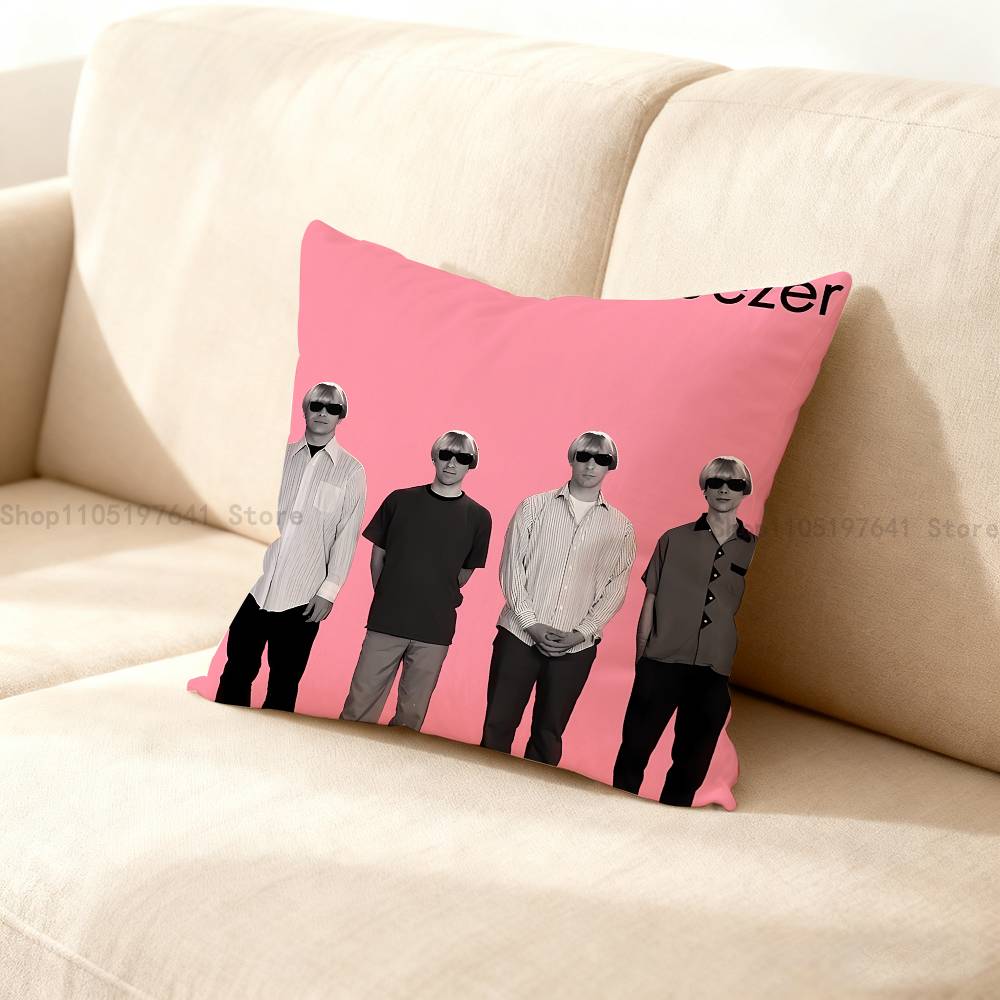 Rock Band W-Weezer Pillow Case For Sofa Decor Car Office Room Printing Cushion Cover Decorations and Protector