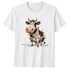 Christmas Cow Lights Animal Holiday Unisexs Unisexs Graphic Tee