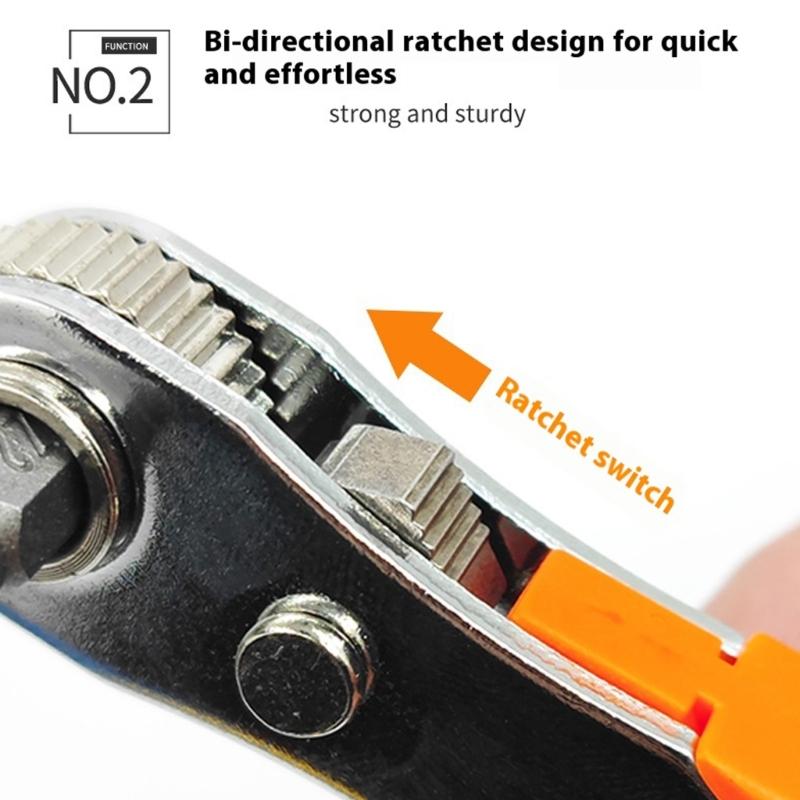 36 Teeth Right Angle Magnetic Tip Ratcheting Screwdriver with L Shape Socket Wrench and Bits Set For Tight Space Repairs