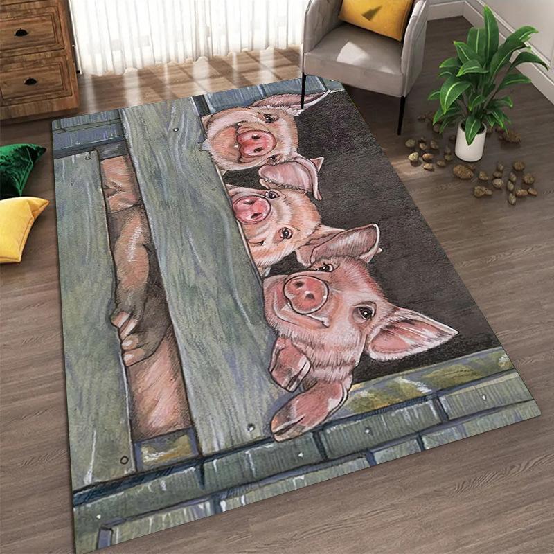 Nordic Countryside Style Carpet Bedroom Sofa Tea Table Tatami Cartoon Long Strip Home Living Room Floor Mat