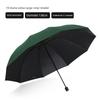 Men's and Women's Large Folding Umbrella, Dual-Purpose Sun and Rain Umbrella, Manual Opening, Black Coating for Sun Protection, Business Advertising