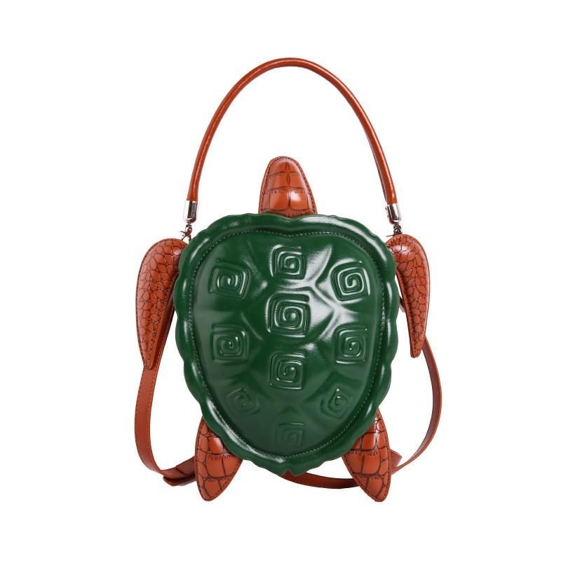 Unique Animal-Shaped Shoulder Bag Women Trendy Asymmetrical PU Handbag With Zip Interior Pockets