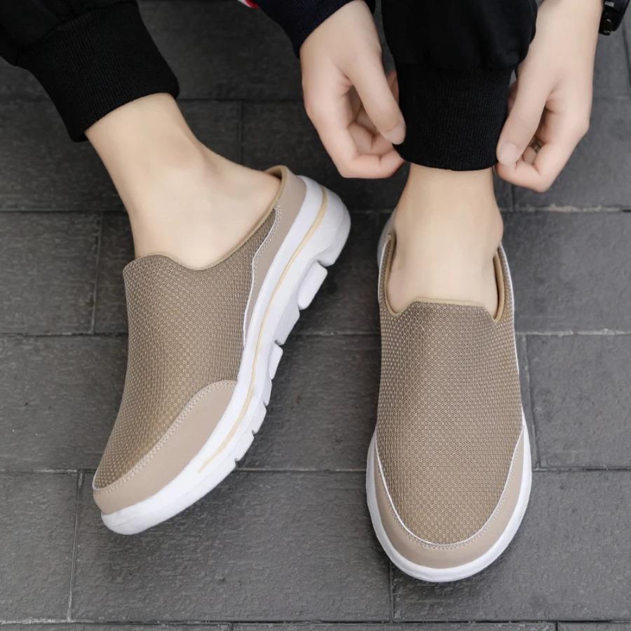 2025 Men Slippers Summer Breathable Home Indoor Slippers Men Thick Bottom Slides Fashion Couple Walking Shoes Chanclas Hombre