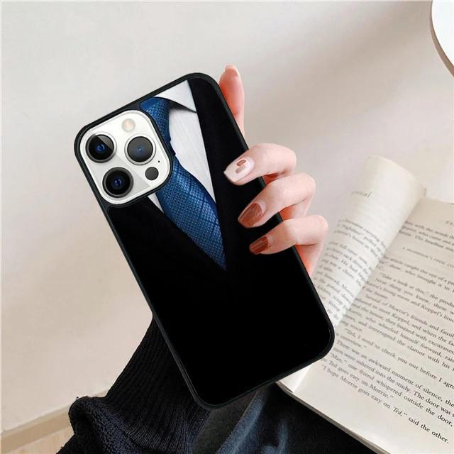 

Чехол для телефона Apple iPhone Suit & Tie Soft Case для iPhone 16 15 14 Plus M iPhone 16 pro