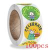 50-500Pcs English Animals Cartoon Stickers For Kids Toys Label School Teacher Reward Sticker 1Inch Pattern Motivational Sticker