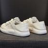 Women's Soft Cow Leather Loafers Vintage Flat White Sneakers Spring Summer Casual Two-Way Wear Casual Shoes 2026 New Fashion