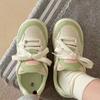 Autumn fresh pink and green niche design casual shoes new sports shoes Korean platform shoes