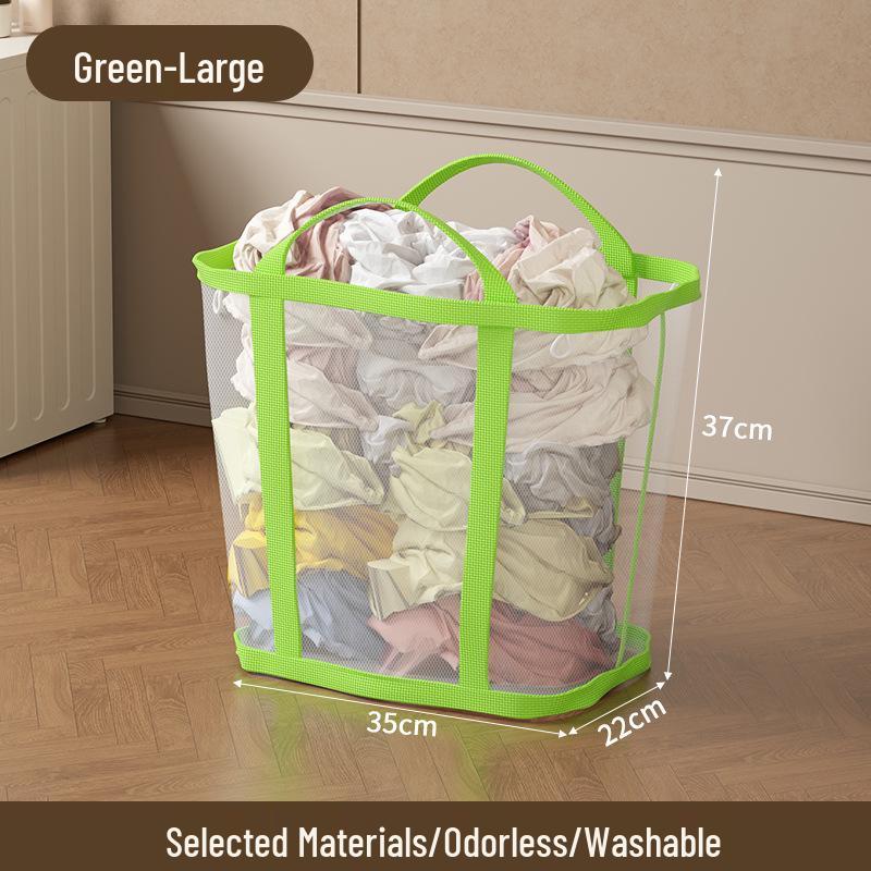 Wall-Mounted Foldable Laundry Basket: Large Capacity Bathroom Clothes Organizer