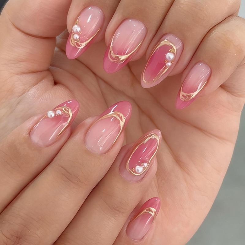 

1 Box ABS False Nail Comfortable Fit All Day Use Comfort Press on Wear Artificial Nail for Active Women 1