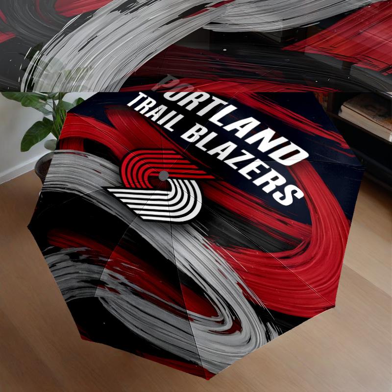 Portland Blazers Artwork Umbrella 8-Frame for Travel, Camping, Casual Lightweight Portable Umbrella, Essential for Every Family Holidays Gift