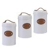 3PCS Food Sealing Storage Container Multifunctional Candy Tea Coffee Storage Canister for Kitchen Beige