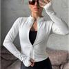 Yoga Suit Women's High-end Standing Collar Long Sleeved Sports Jacket Running Training Fitness Top Windproof