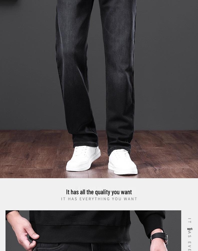 Men's American Retro High-End Straight Loose Jeans - Casual, Durable, Versatile Autumn Pants