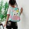 Stylish And Adorable Cartoon School Backpack For Elementary Students In Pink And Mint Green