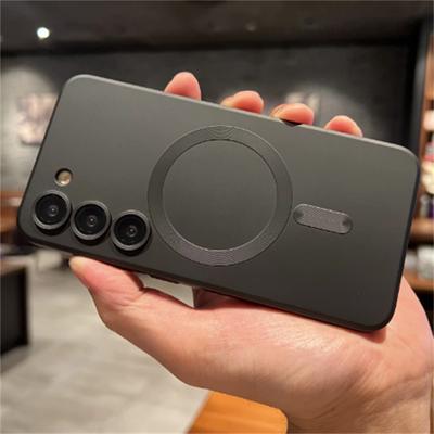 Luxo para capa magnética Magsafe para Samsung Galaxy S24 S23 S22 Ultra Plus S21 S20 FE Note 20 capa TPU macia