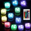 LED Underwater Light Adjustable Color Changing Submersible Pool Lamp for Outdoor Garden Pond Vase Accent Lighting