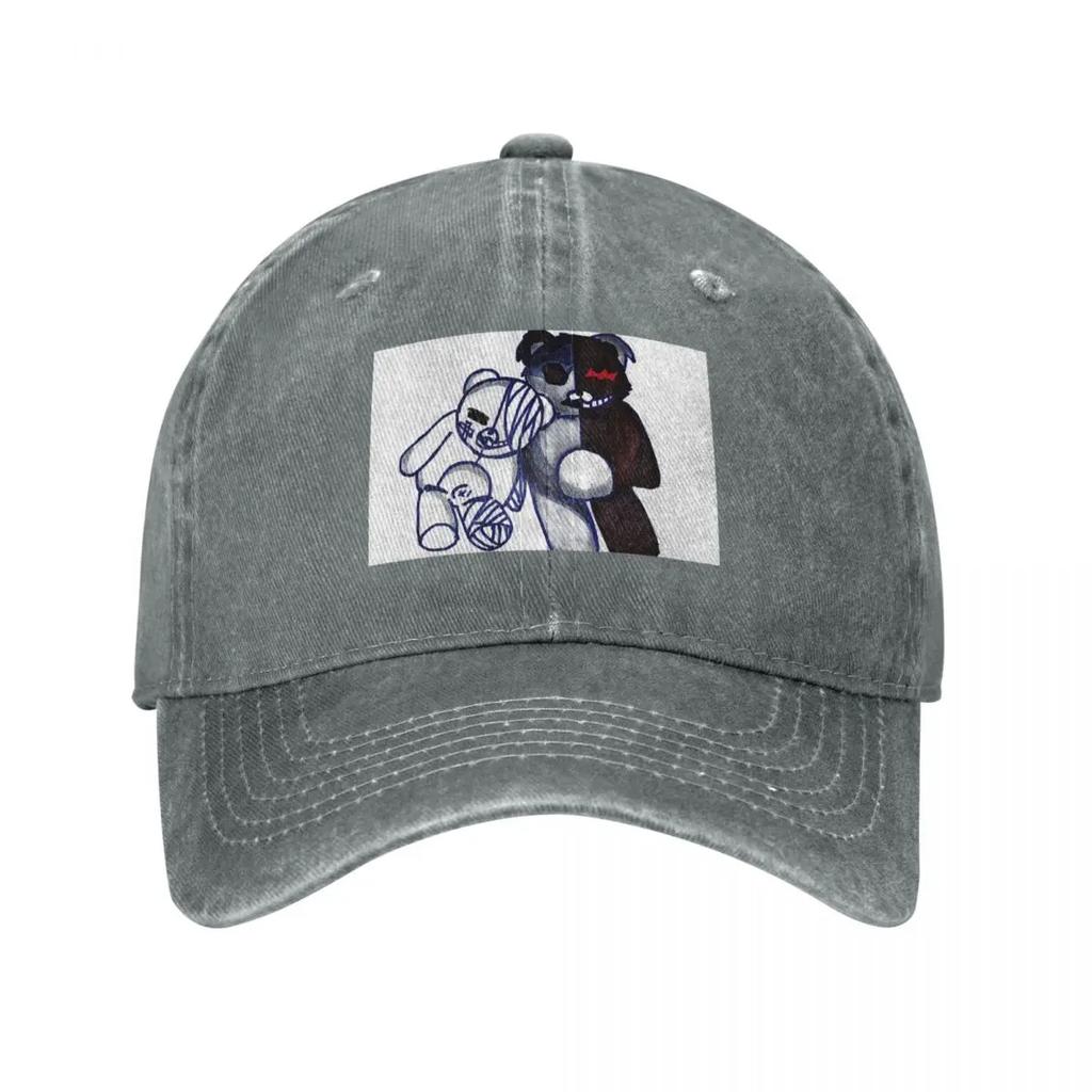Monokuma Shirokuma Baseball Cap Uv Protection Solar Hat Vintage Trucker Hat Fishing Hat Boy Child Womens