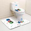 Weihnachts-Badezimmer-Bodenmatte Toilette Dreiteiliges Set