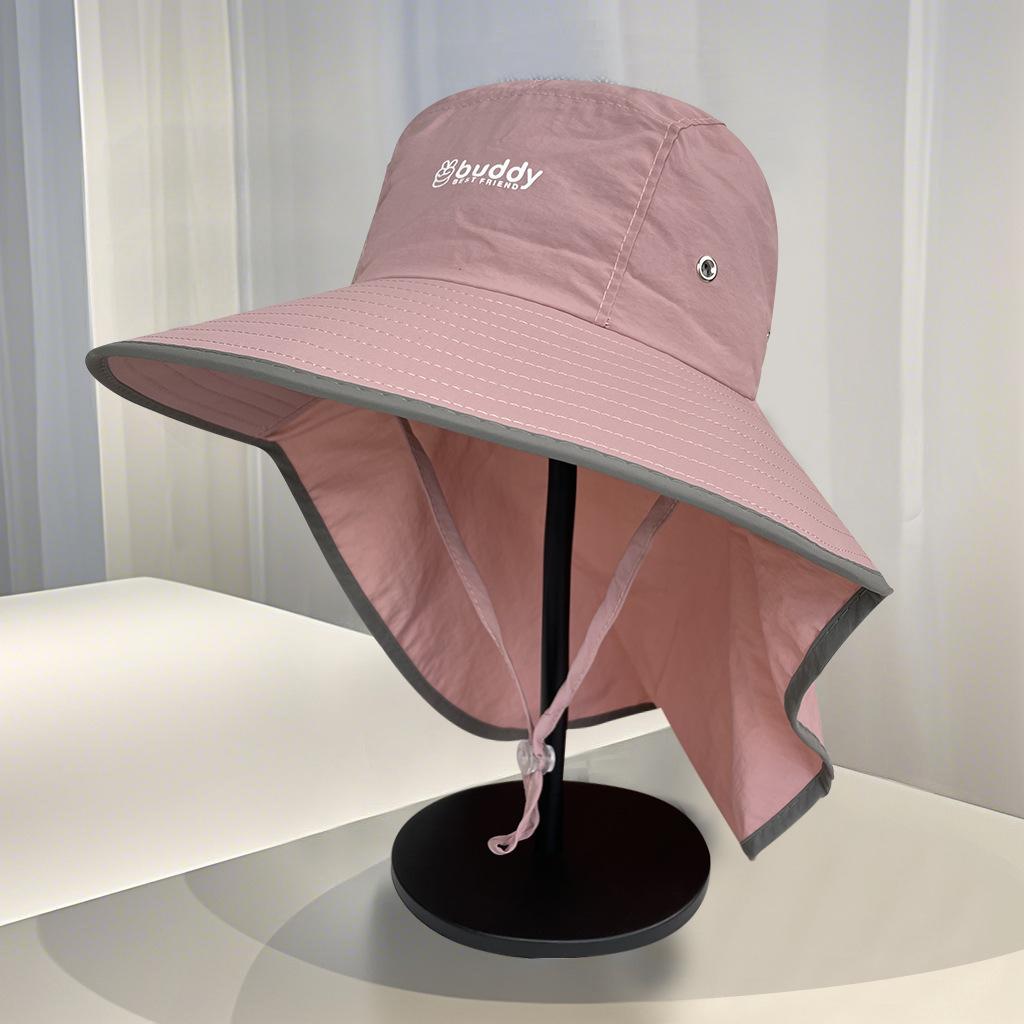 Sun Protection Hat Women'S Summer Shawl Neck Protection Integrated Hat Uv Protection Bucket Hat Cycling Big Brim Sun Hat