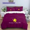 Set Copripiumino con Fantasia Aston Villa F.C Decorazione per la Casa Regalo (1 * copripiumino + 2 * federe senza imbottitura)