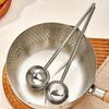 2pcs Multifunctional Sauce Spoons 304 Stainless Steel Seasoning Oil Spoon with Long Handle Sauce Scoop for Kitchen Baking
