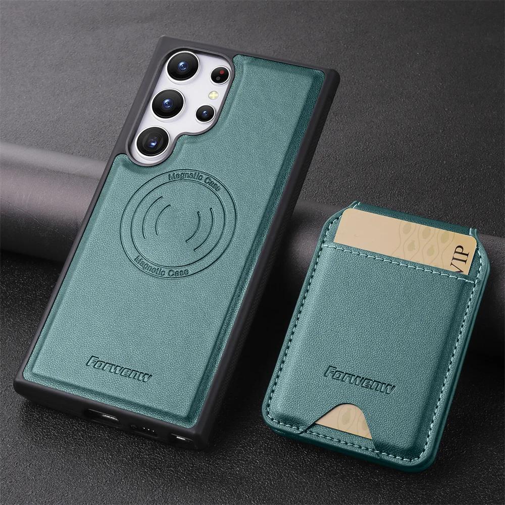 Abnehmbare Brieftasche RFID-blockierende magnetische Hülle für Samsung Galaxy S25 Ultra S24 S23 S22+ Plus A56 A55 A36 A35 A25 A16 A15 Cover