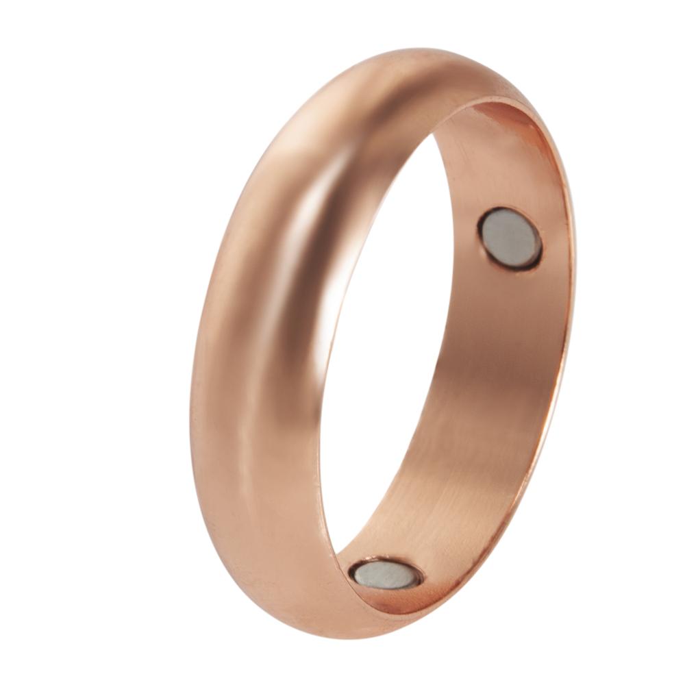 Vinterly Pure Copper Magnetic Rings for Women Men 6mm Health Energy Finger Open Cuff Adjustable Jewelry High Magnet Resizable 8 медный