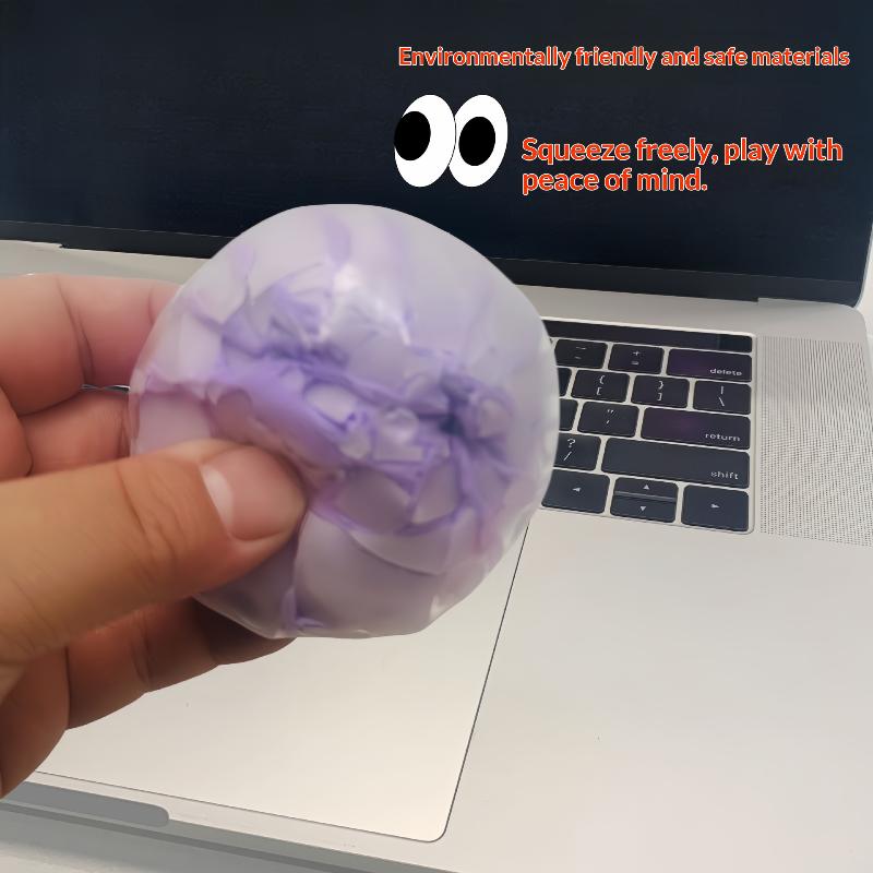 Creative Crispy Skin Ball Toy Stress Relieving Handmade Ball Squeezing Toy Soothing Relieving Stress Sensory Toys