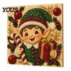 Creative Christmas Gifts for Adults Faux Pearl Art Kit, 20x20cm Xmas Painting DIY Wall Decor Making Kit Sparkling 3D Diamond Craft Adults, Festive
