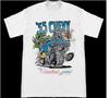 T-shirt Blanc en Coton Ed Big Daddy Roth Rat Fink Chevy Hot Rod