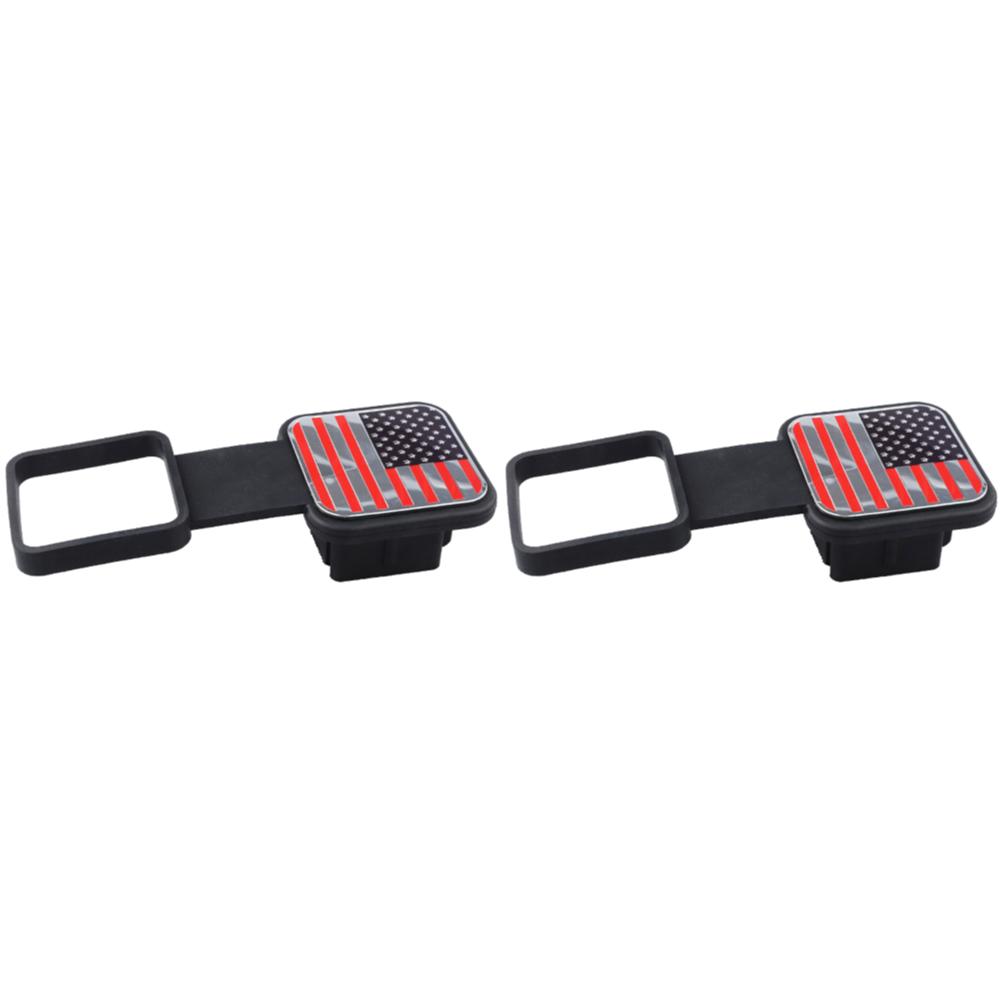 Trailer Hitch Receiver Cover Plug Waterproof Tube Cap Protector Dustproof Trailer Hitch Cover 2 Inch Receiver Auto Square Plug