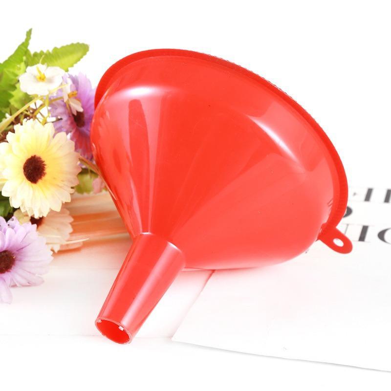 Red 4-Piece Multi-Purpose Thickened Funnel Set for Pouring Wine or Oil