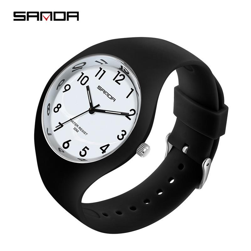 SANDA Unisex Waterproof Outdoor Sports Silicone Quartz Watch